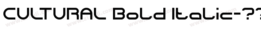 CULTURAL Bold Italic字体转换